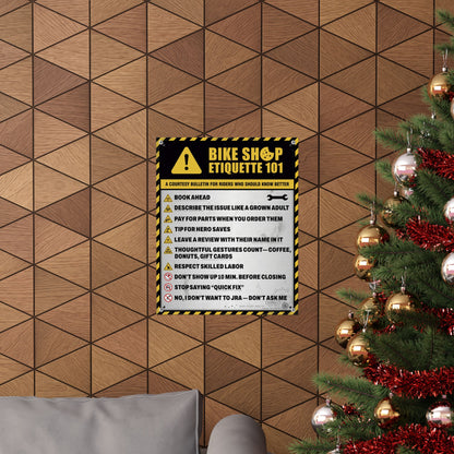 EU Safety Sign Edition (Q1) — Bike Shop Etiquette 101